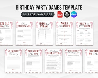 Jogos de aniversário para ela, Jogos para festa de aniversário de adultos, Imprimível: Quem conhece a aniversariante?, Melhor aniversário, Jogo da Família, Cartões de felicitações de aniversário