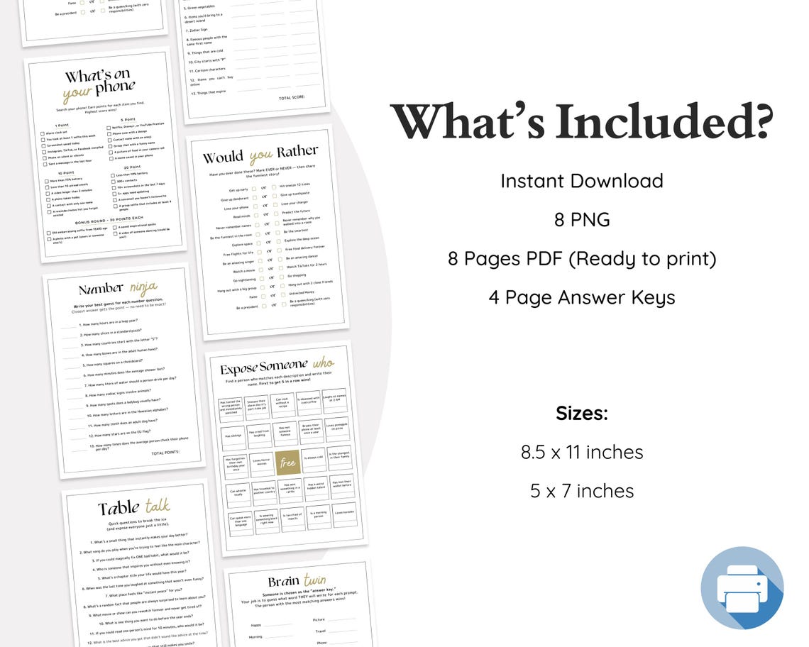 Icebreaker Games, Printable Conversation Starters, Icebreaker Bingo ...