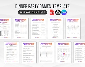 Paquete de juegos para cenas, juegos para romper el hielo en la mesa, regalo de agradecimiento para el anfitrión, temas de conversación, idea de juego para la fiesta de la oficina.