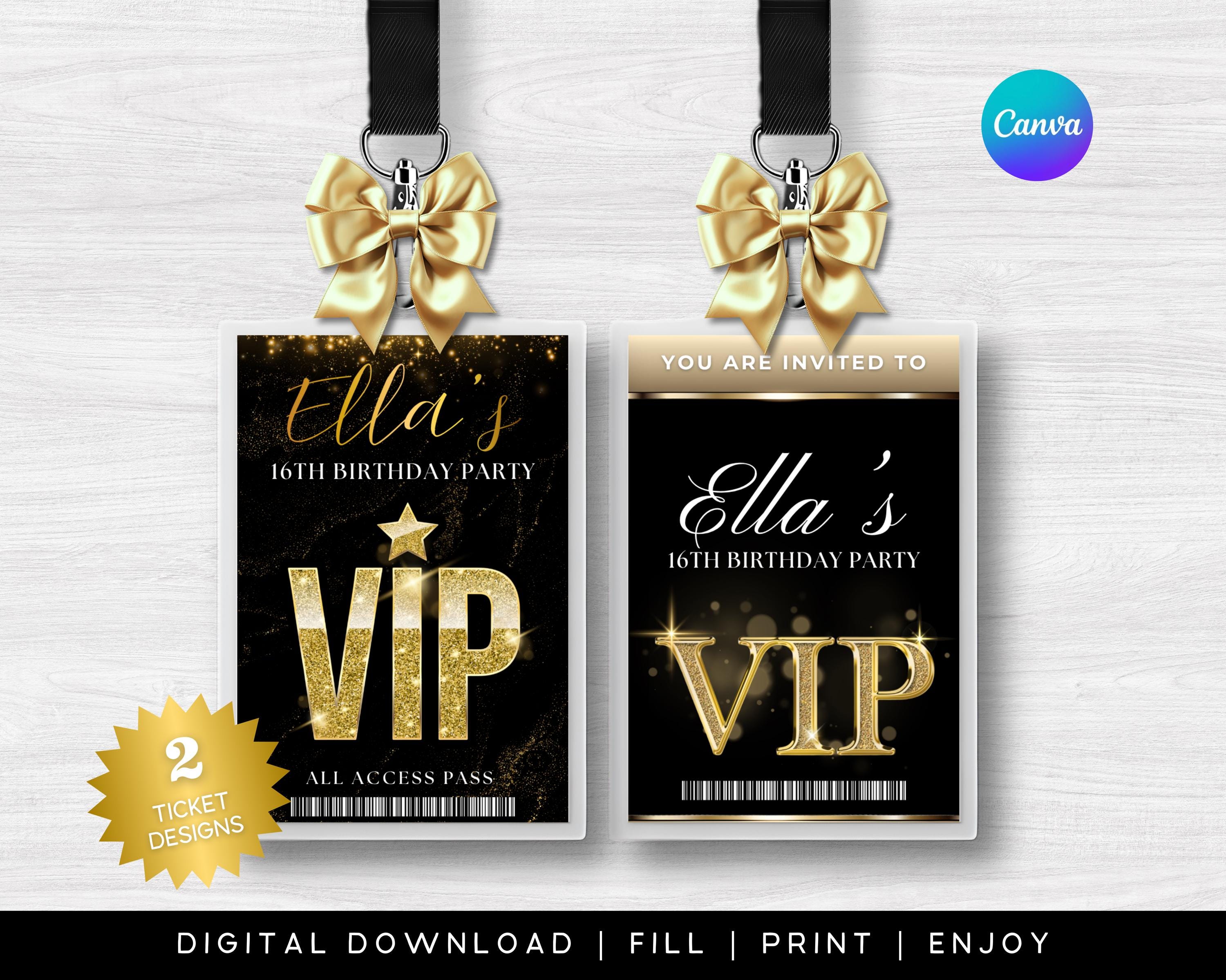 Modello Di Biglietti D'invo di Compleanno Vip | PosterMyWall