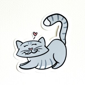Kitten Sticker, Vinyl Laptop Sticker, Water Bottle Sticker, Waterproof, Cat Decal Sticker,