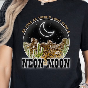 Neon Moon Tee, Retro Design, Neon Moon Desert, Western Shirt, Country Shirt, Desert Vibes, Western Boho, Music Shirt, Bella Canvas Tee
