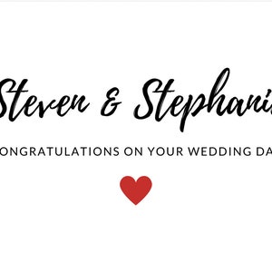 Personalised Wedding Day Card