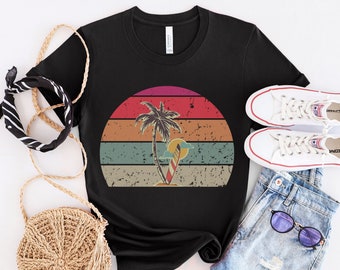 Chemise de surfeur rétro | chemise de surf rétro vintage | Chemise d'amant de surfeur | T-shirt surfeur femme | Cadeau pour surfeur | Chemise de vacances à la plage