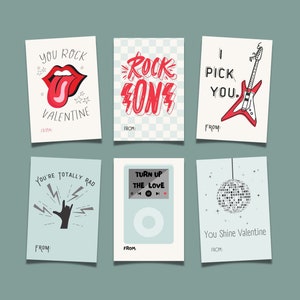 Cartões Rock N Roll para o Dia dos Namorados