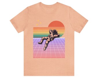 Retro Astronaut Vibes - Unisex Jersey Short Sleeve Tee
