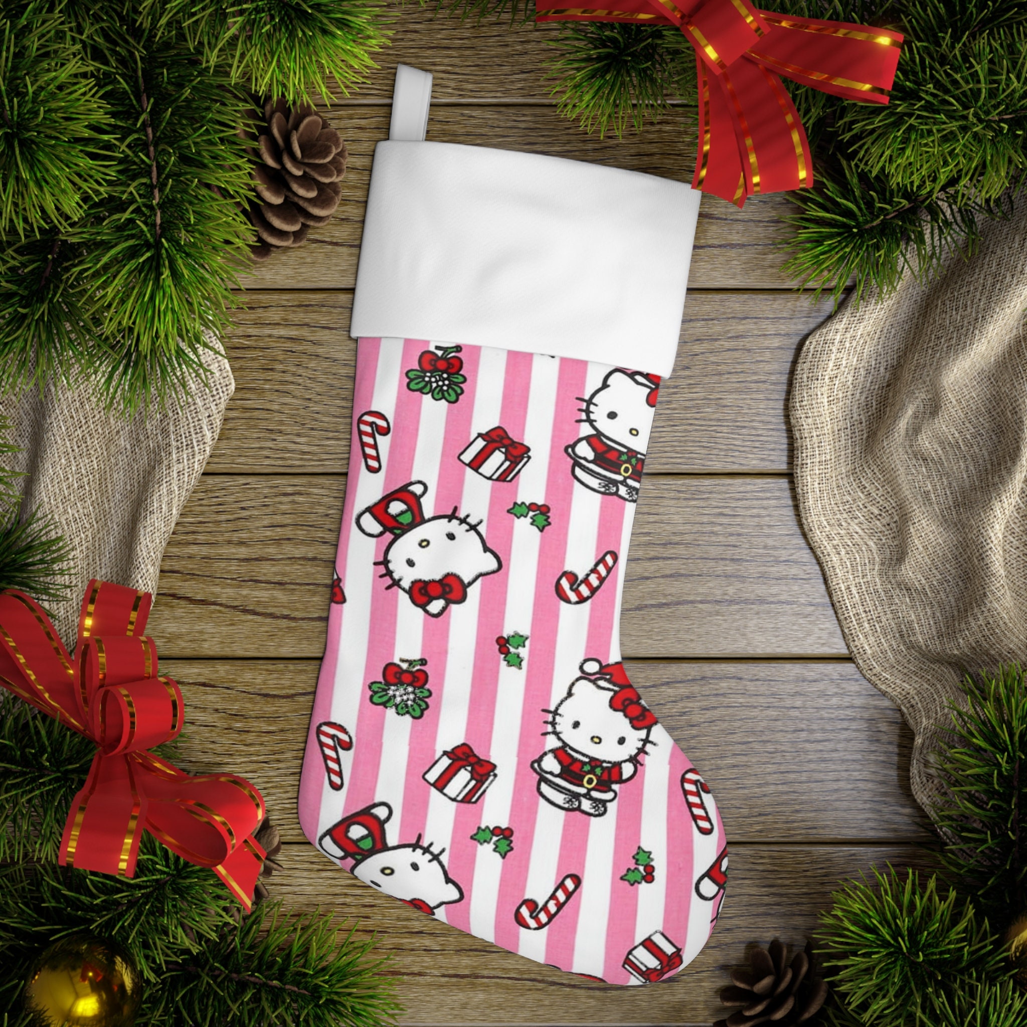 Hello Kitty Christmas Stocking, Family Christmas Stocking sold by