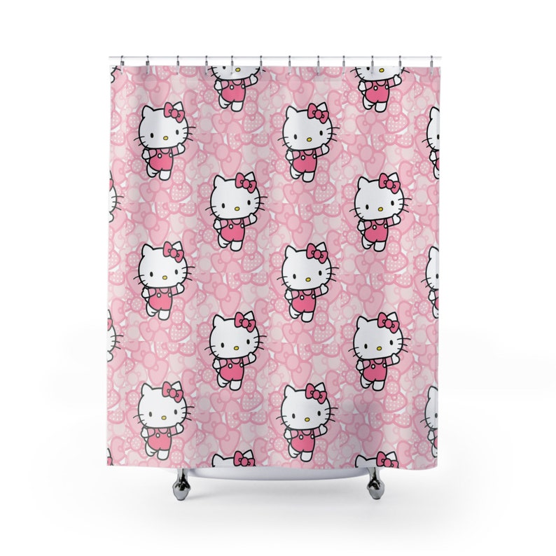 Hello Kitty Shower Curtains Hello Kitty Showe Curtains Home - Etsy