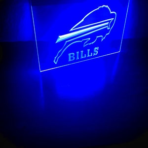 Buffalo Bills LED Neon Blue Light Sign 8x12