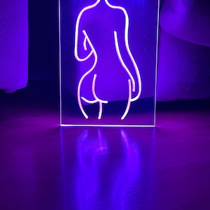 LED Neon Purple Light Sign 8x12