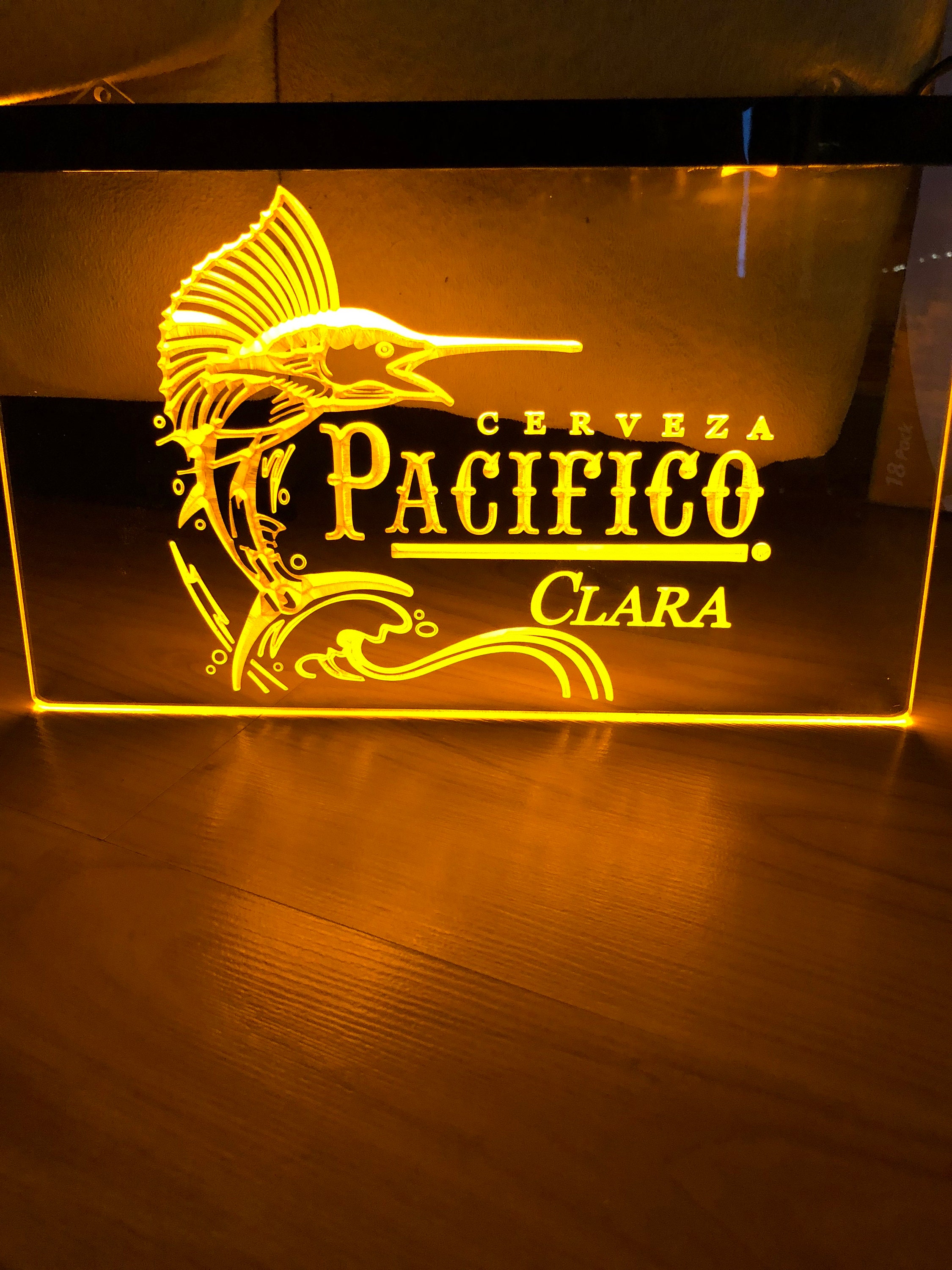 Pacifico LED Neon Gold Light Sign 8x12 Etsy