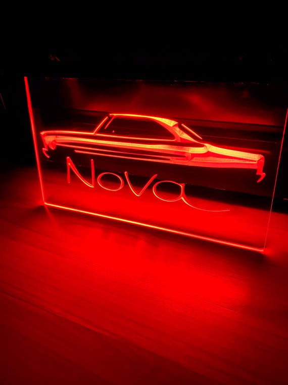 【限定ナンバリング、サイン入り】SUPER NOVA ポスター　593/650 Nova LED Neon Red Light Sign 8x12 - Etsy