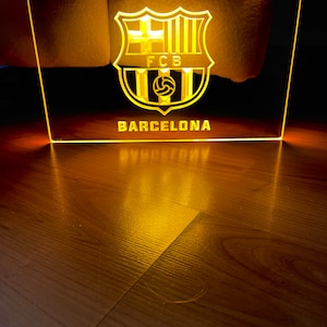 FCB Barcelona LED Neon Gold Light Sign 8x12