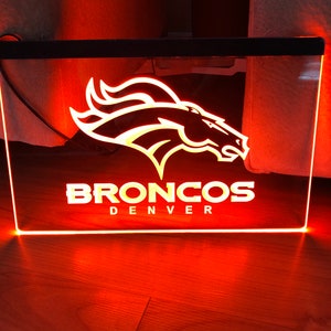 Denver Broncos LED Neon Orange Light Sign 8x12
