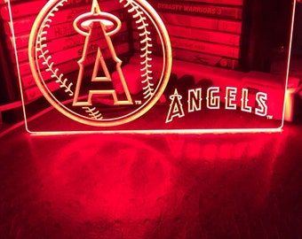 Los Angeles Angels LED Neon Red Light Sign 8x12