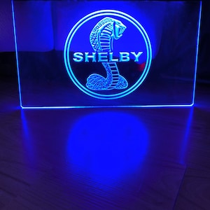 Placa de LED Neon Azul Shelby 8x12