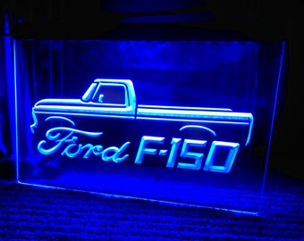 Ford F150 Truck LED-neonblauw lichtbord 8x12