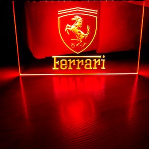 Ferrari LED Neon Red Light Sign 8x12