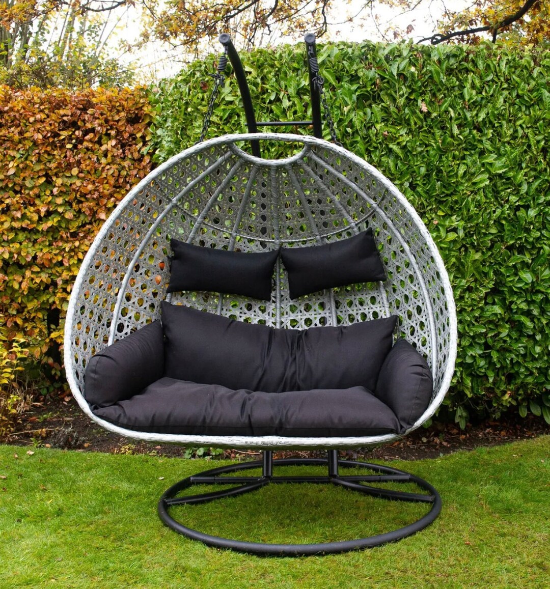 Monte Carlo Deluxe Double Garden Hanging Egg Chair Etsy UK