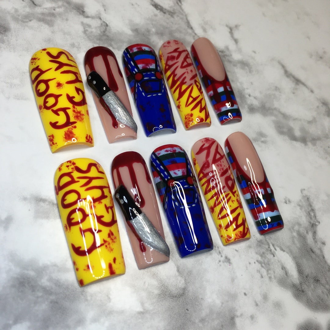 Chucky Nails - Etsy