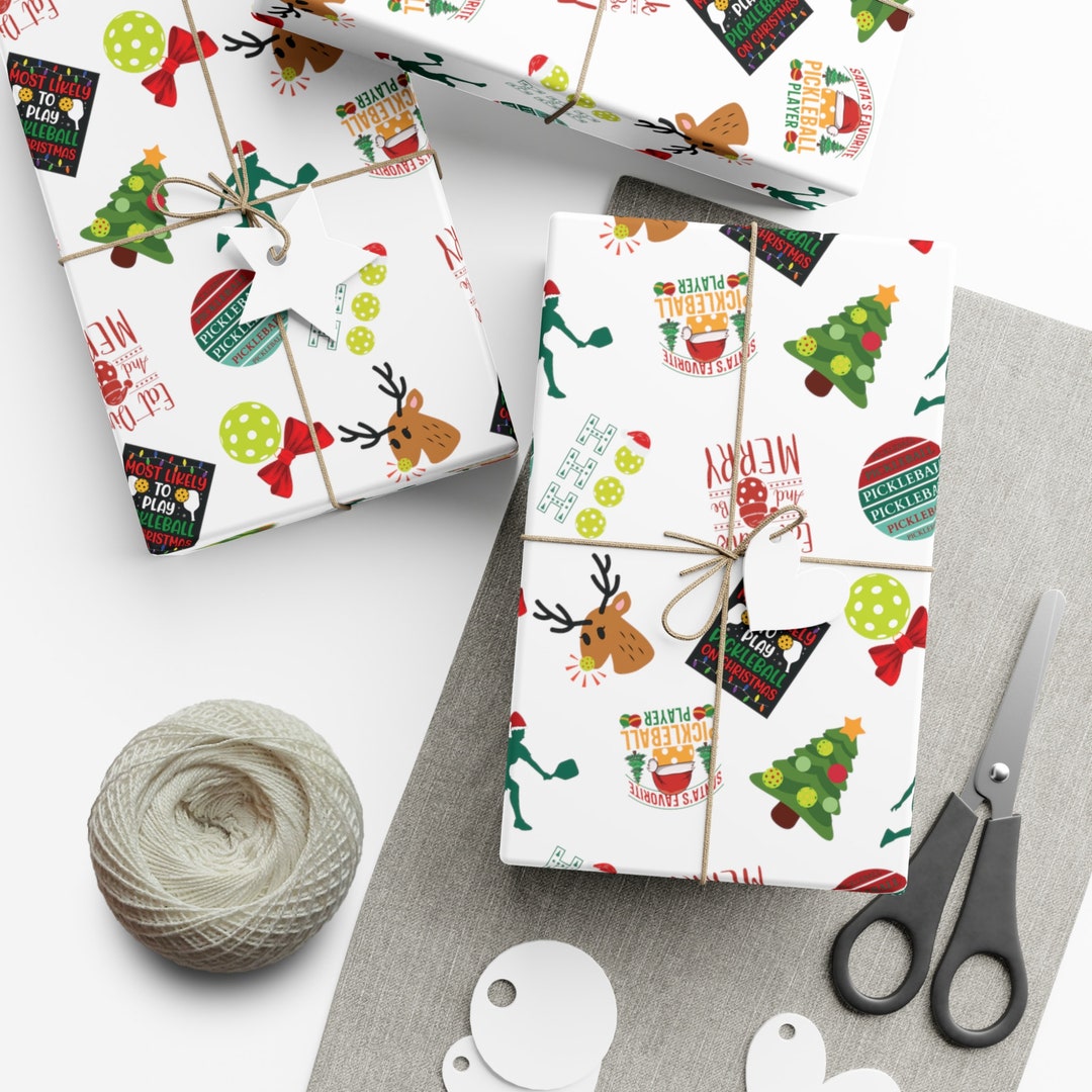 Pickleball Gift Wrap Funny Christmas Wrapping Paper Rolls for Etsy