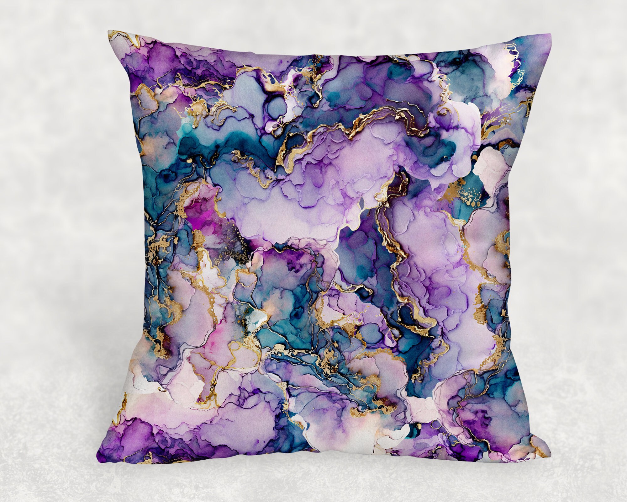 Purple and sales gold pillows