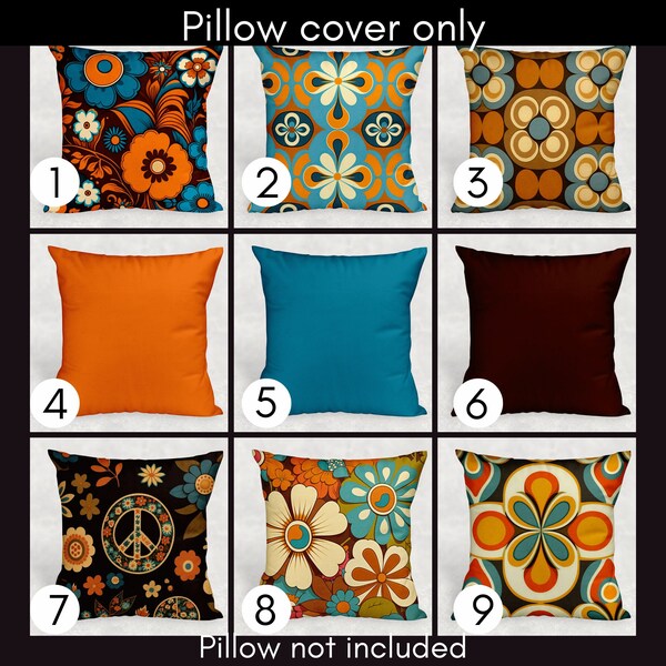 Teal and Orange Pillow Etsy