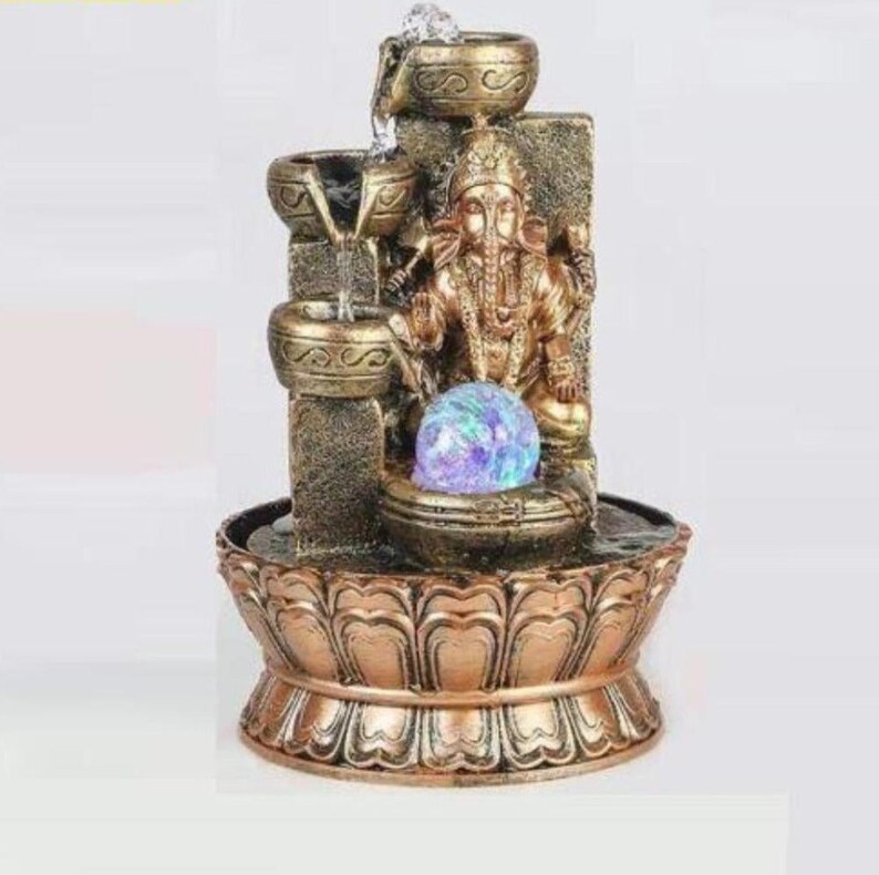Mesmerizing Religious Look Lord Ganesha Indoor Water Fountain Etsy