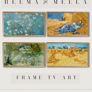 Set of 4 Samsung Frame TV ART | Van Gogh| Digital Art| Oil Painting| Instant Download | Vintage Painting
