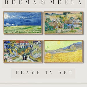 Set of 4 Samsung Frame TV ART | Van Gogh| Digital Art| Oil Painting| Instant Download | Vintage Painting
