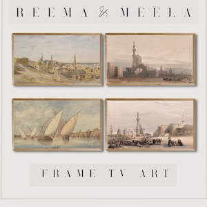 Set of 4 Samsung Frame TV ART | Journey to Egypt | Digital Art| Instant Download | Vintage Painting | Decor | Historical Art