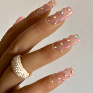 PINK BLING Press On Nails