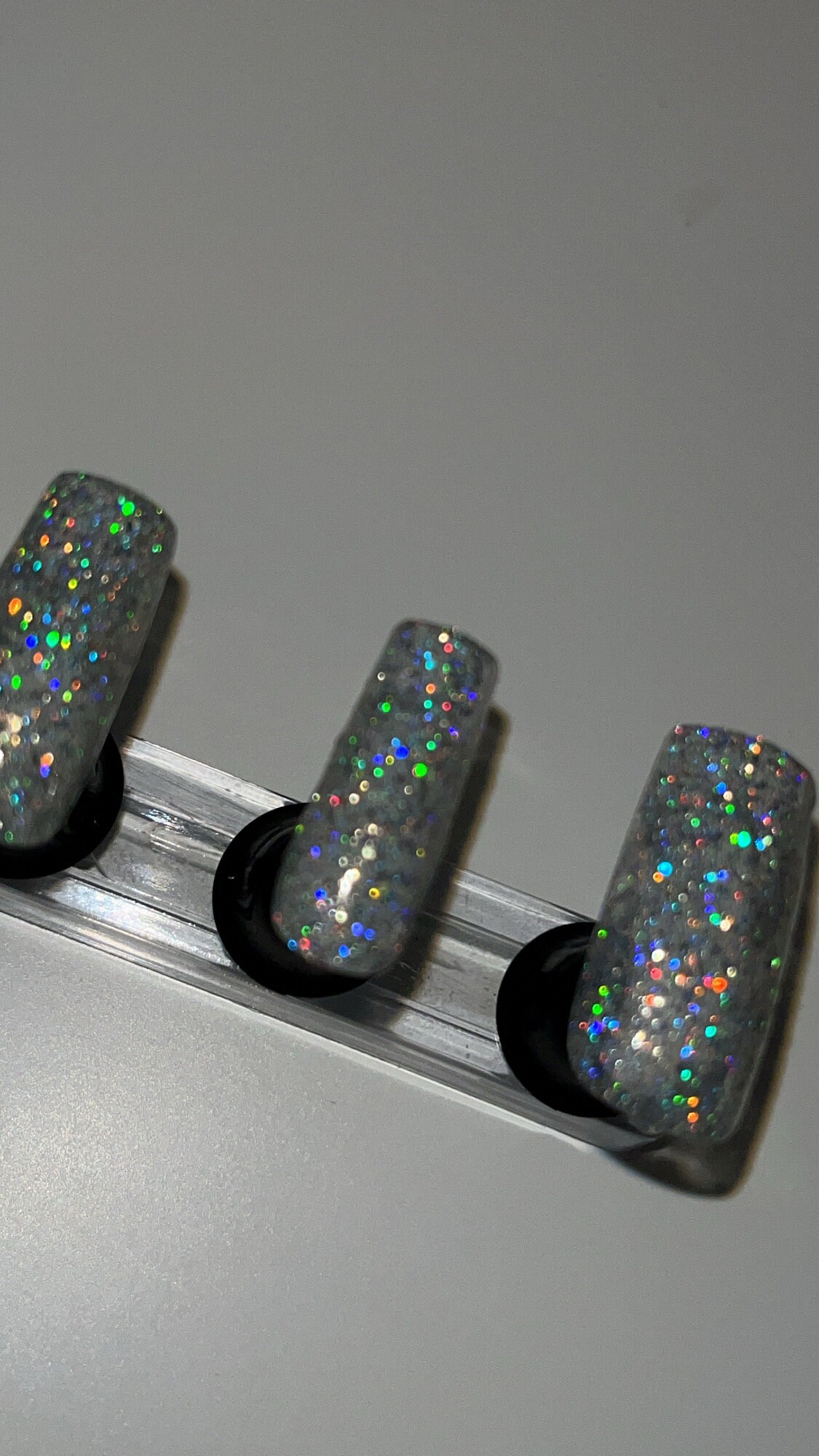 GLITTER DISCO BALL Press On Nails
