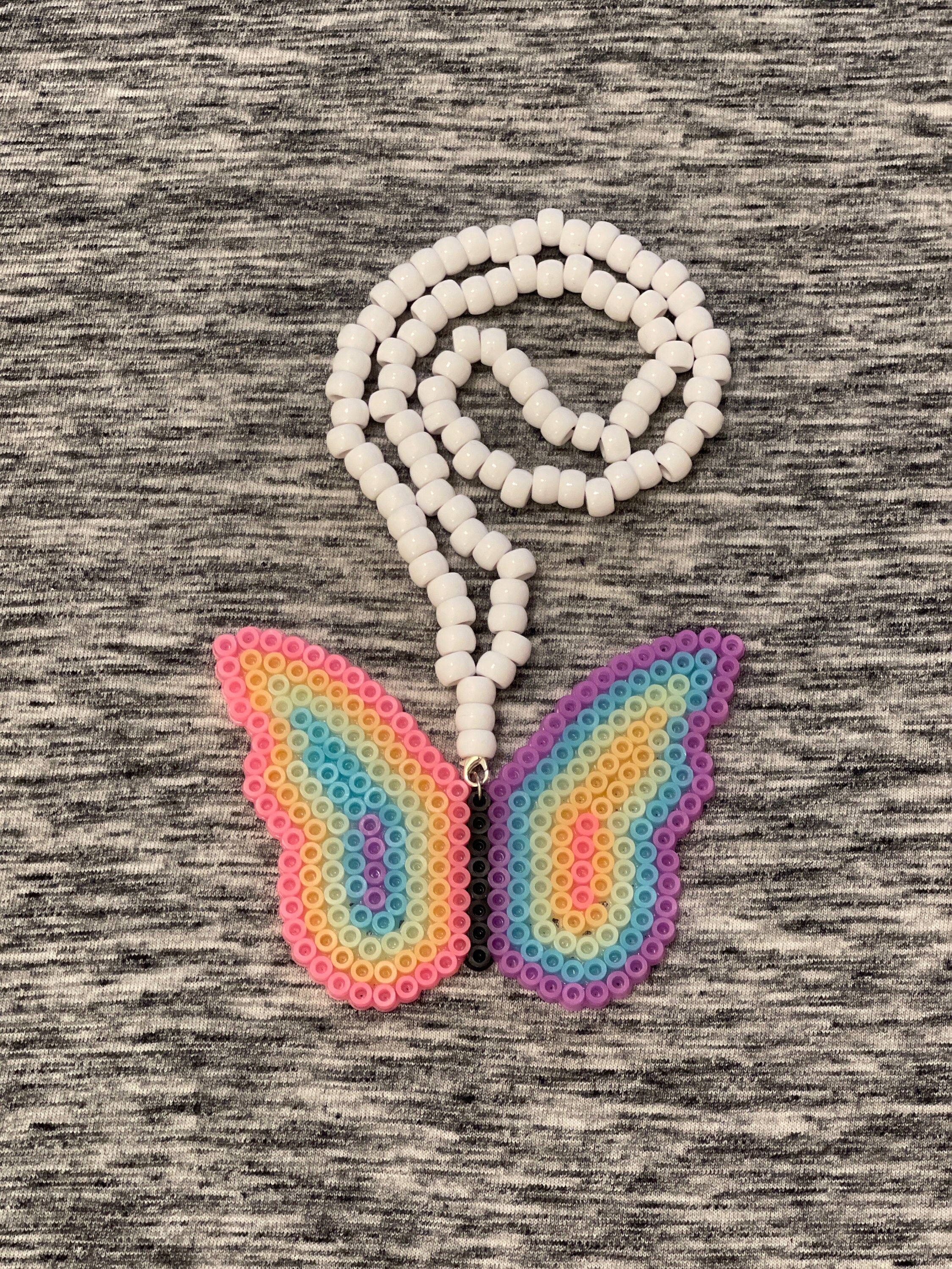 Perler Beads No Iron Stixels Crafts, Rainbow Butterfly Keychain Kid's Craft  Kit, 152 pcs