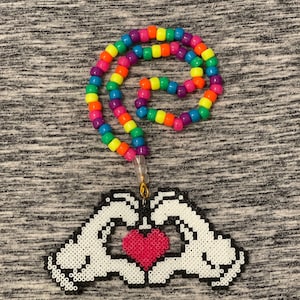 PLUR Hands Mini Kandi Halskette für Festivals Rave Party Benutzerdefinierte Kostüm Stück Spaß und Klein