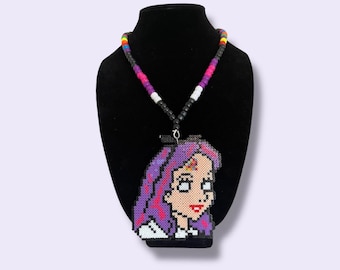 Alice in Wonderland Inspired Mini Kandi Necklace for Rave EDM
