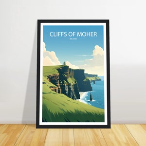 Cliffs of Moher Irland Reise Poster, Wand Kunst, Hochzeitsgeschenk, Geburtstag Geschenk, Wand Kunst, Weihnachtsgeschenk