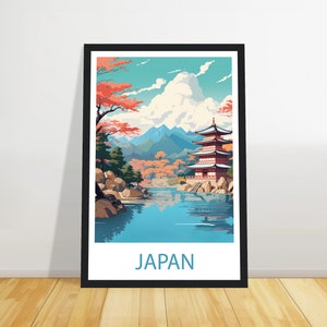 Japan travel print, Japan Travel poster, travel print, Birthday gift, Wall art, Wedding gift + FRAME