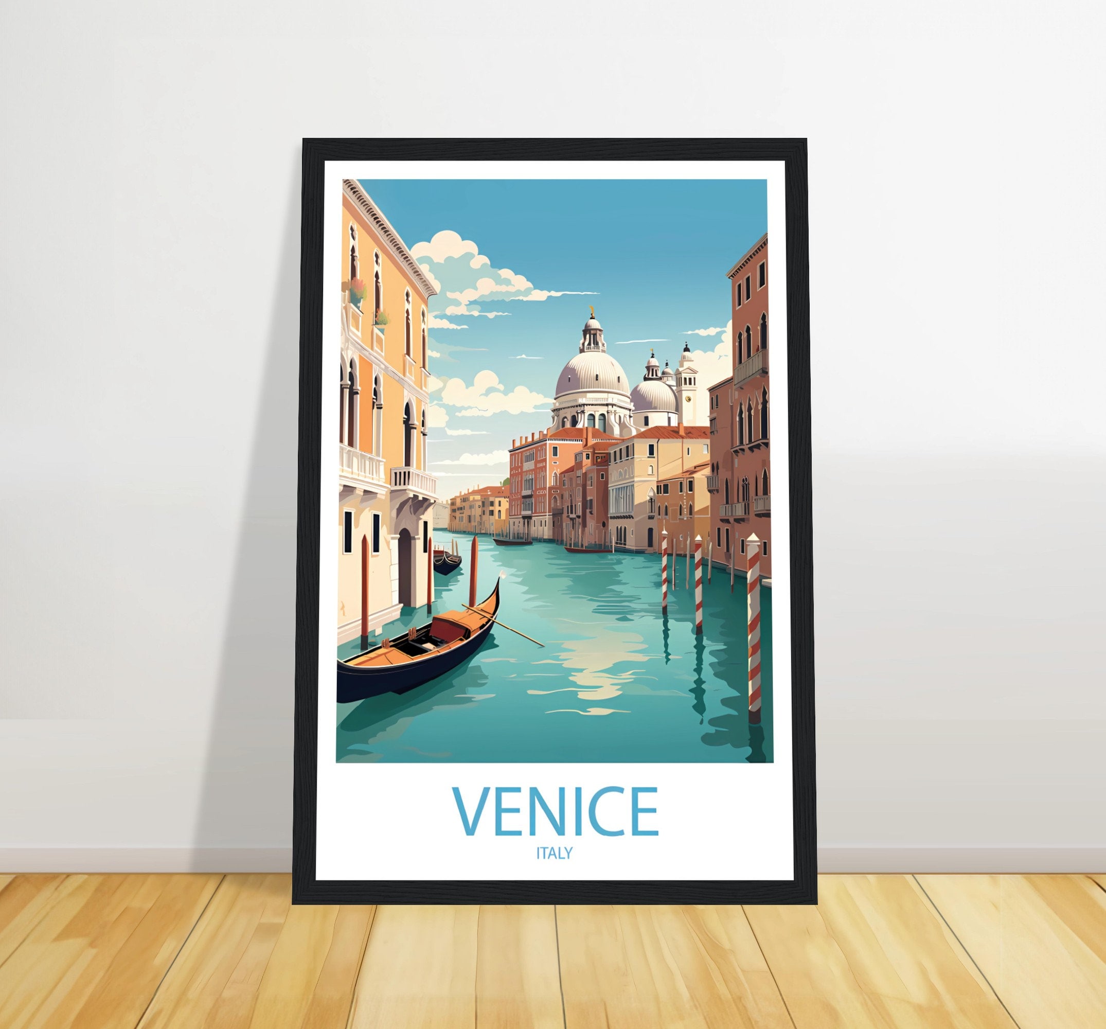 Venice travel print, Italy Travel poster, travel print, Birthday gift, Wall art, Wedding gift + FRAME