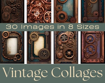Digitaal Steampunk-tandenpapier | Efemere ongewenste tijdschriften (digitale download)