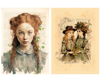 Anne of Green Gables Ephemera, Vintage Printable Junk Journal Kit (Digital Download)
