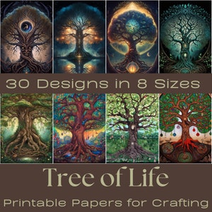 YGGDRASIL ~ LEVENSBOOM | Noorse mythologie, Instant download, Digitaal papier, Afdrukbaar junkjournaal, Downloadbaar, Muurkunst, Noorse ephemera