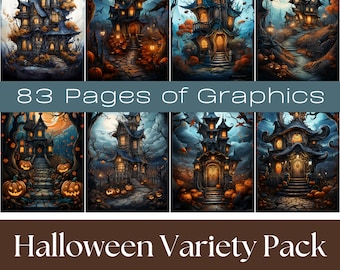 Halloween Printable Paper Pack | Junk Journal, Scrapbook (Instant Download)