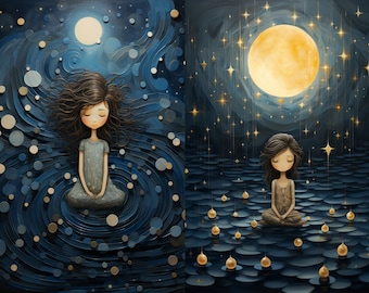 Daughters of the Moon Ephemera | Junk Journal Paper (Digital Download)