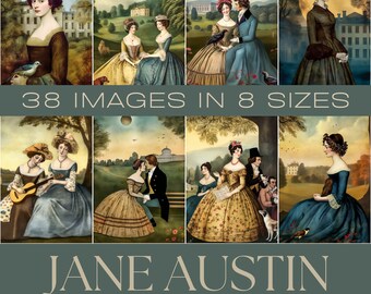 Jane Austen Junk Journal Kit | Ephemera, ATC Cards (Digital Download)