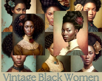 Vintage Black Women Ephemera | Printable Journal Cards (Digital Download)