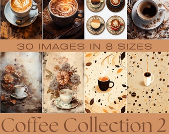 Efímeras de café / Papeles imprimibles para diario y scrapbooking (descarga digital)