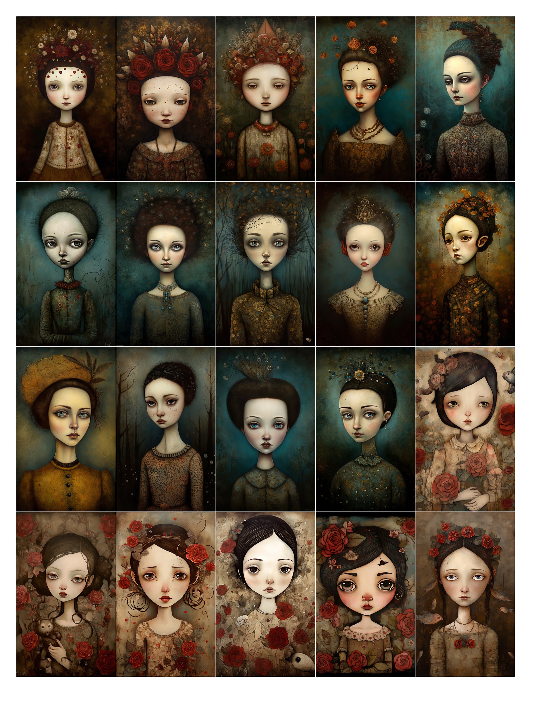 SAD GIRLS JOURNALING Papers Instant Download Digital Paper - Etsy