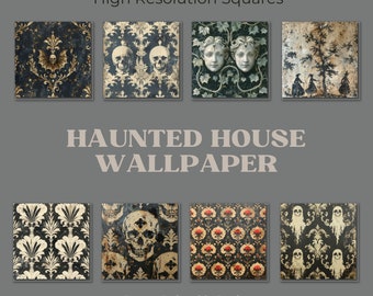 Haunted House Wallpaper | Gothic Printable Patterns (Digital Download)