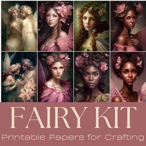 KIT FÉE | Papiers de journalisation, Papier numérique, Cartes de journalisation imprimables, Téléchargement numérique, Fabrication de cartes, Éphémères, Travaux manuels, Kit journal de fées